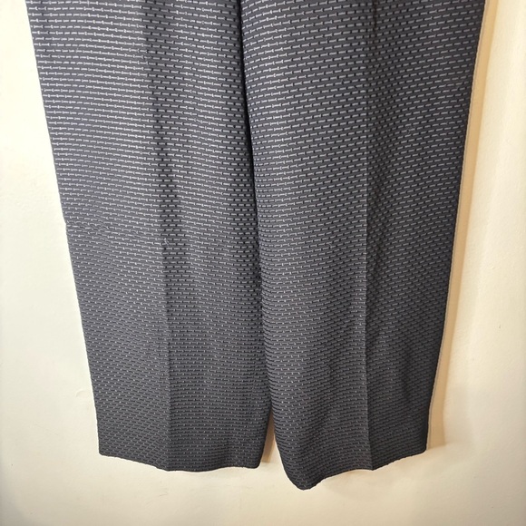 Vintage Carlisle Dress Pants Size 10 Navy Blue Side Zip Pleated Rayon Silk - Picture 3 of 9